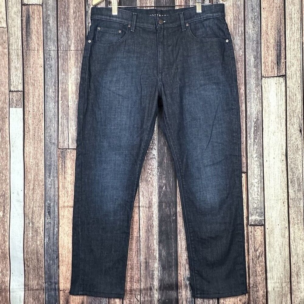 MOTT & BOW Crosby Jeans‎ Mens labeled 34x32 actual size (34x28) Indigo jean
